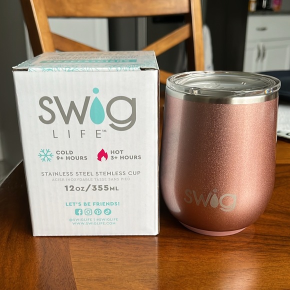 SWIG LIFE “BLUSH” Stainless Steel Stemless Cup! - Picture 3 of 5